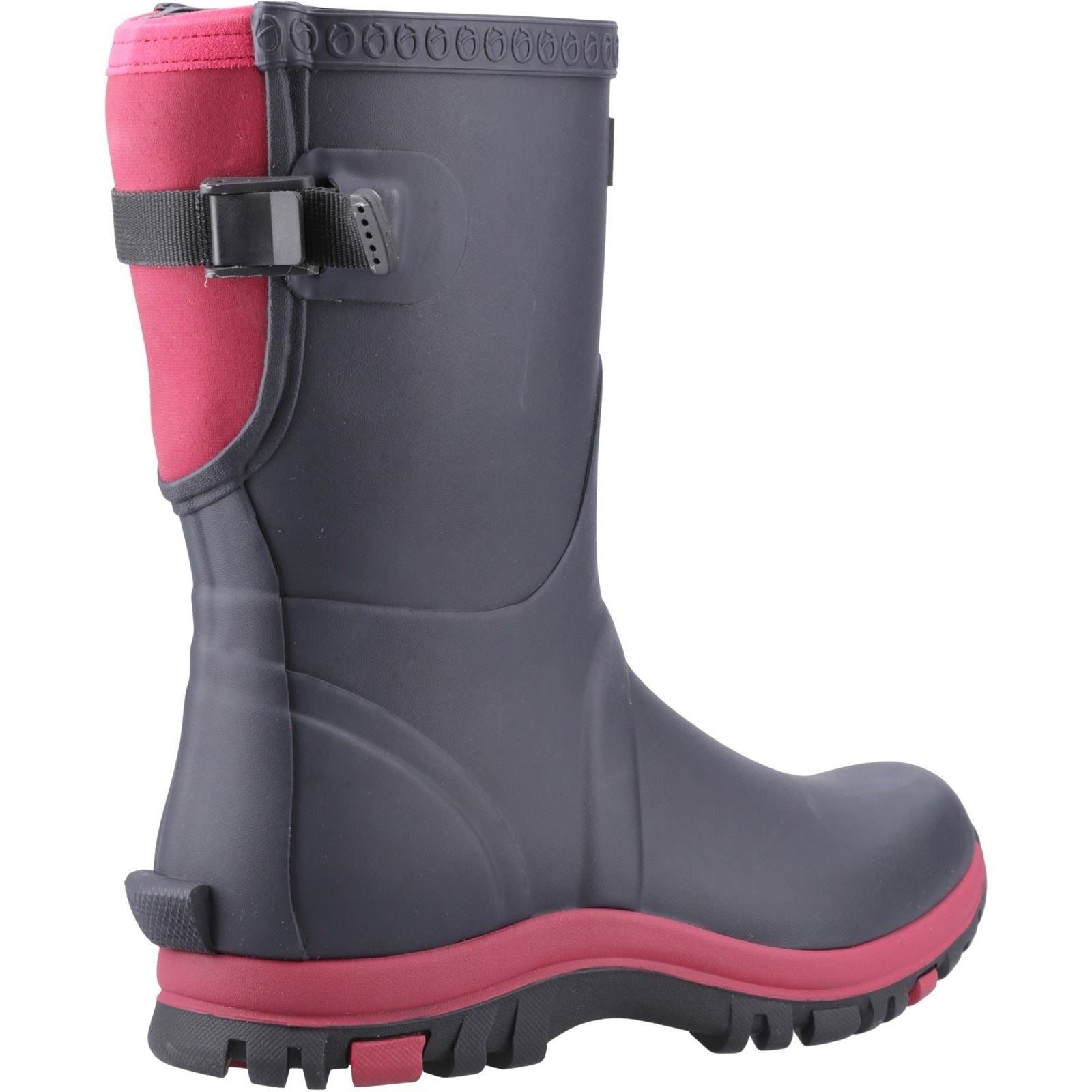 Cotswold Realm Damen Gummistiefel in Marineblau/Rosa