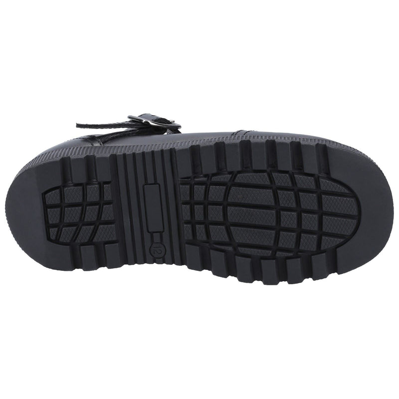 Hush Puppies Kerry Senior Mädchenschuhe Aus Schwarzem Leder