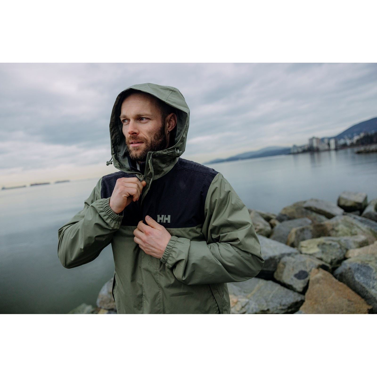 Helly Hansen Sport Vancouver Herren Regenjacke In Grün