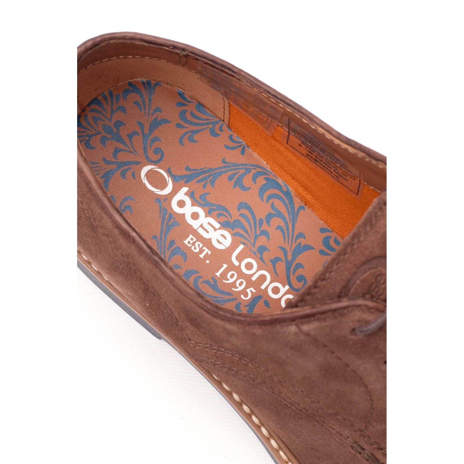 Base London Strand Herren Leder Braune Schnürschuhe