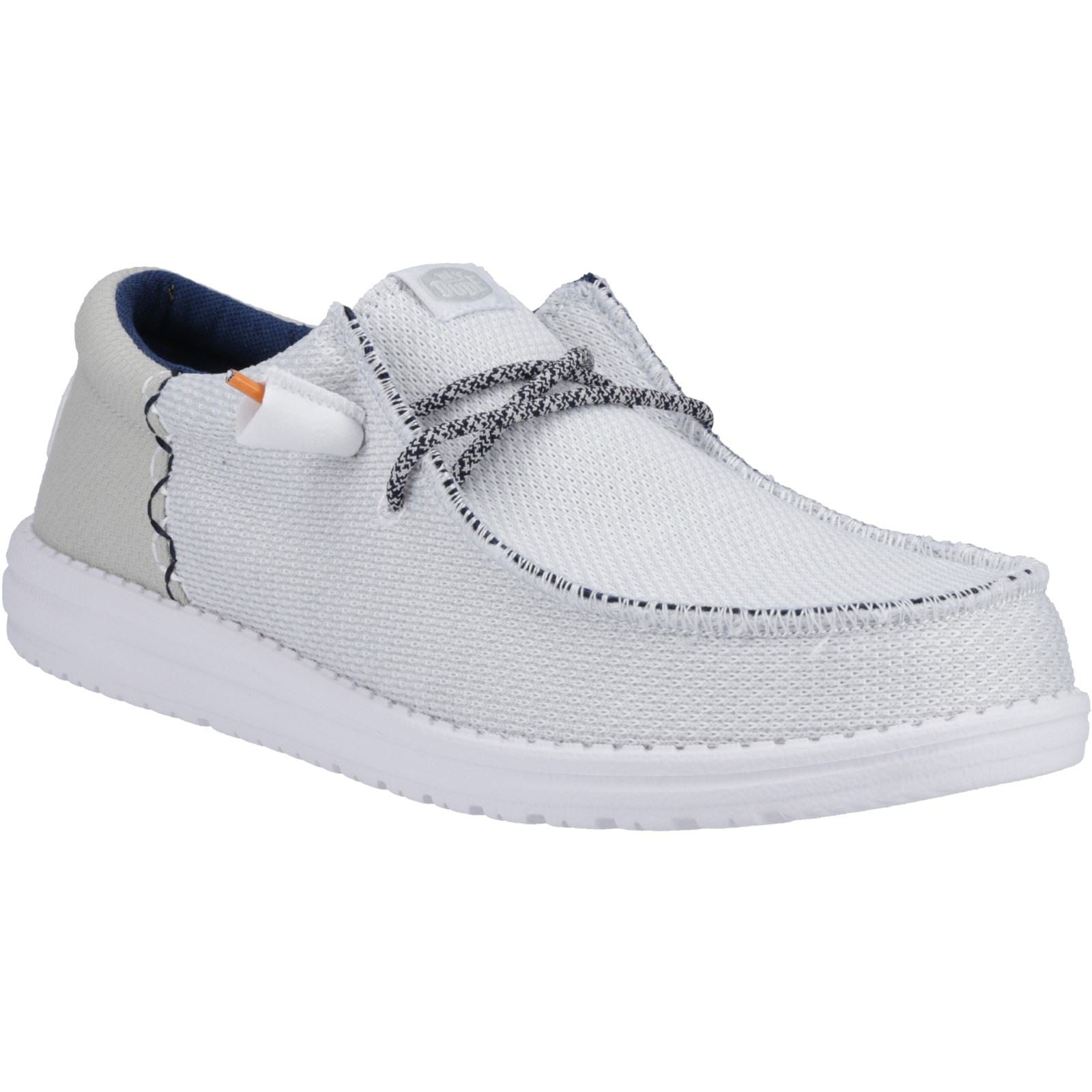 HEYDUDE Wally Funk Open Mesh Herren Weiße Bootsschuhe