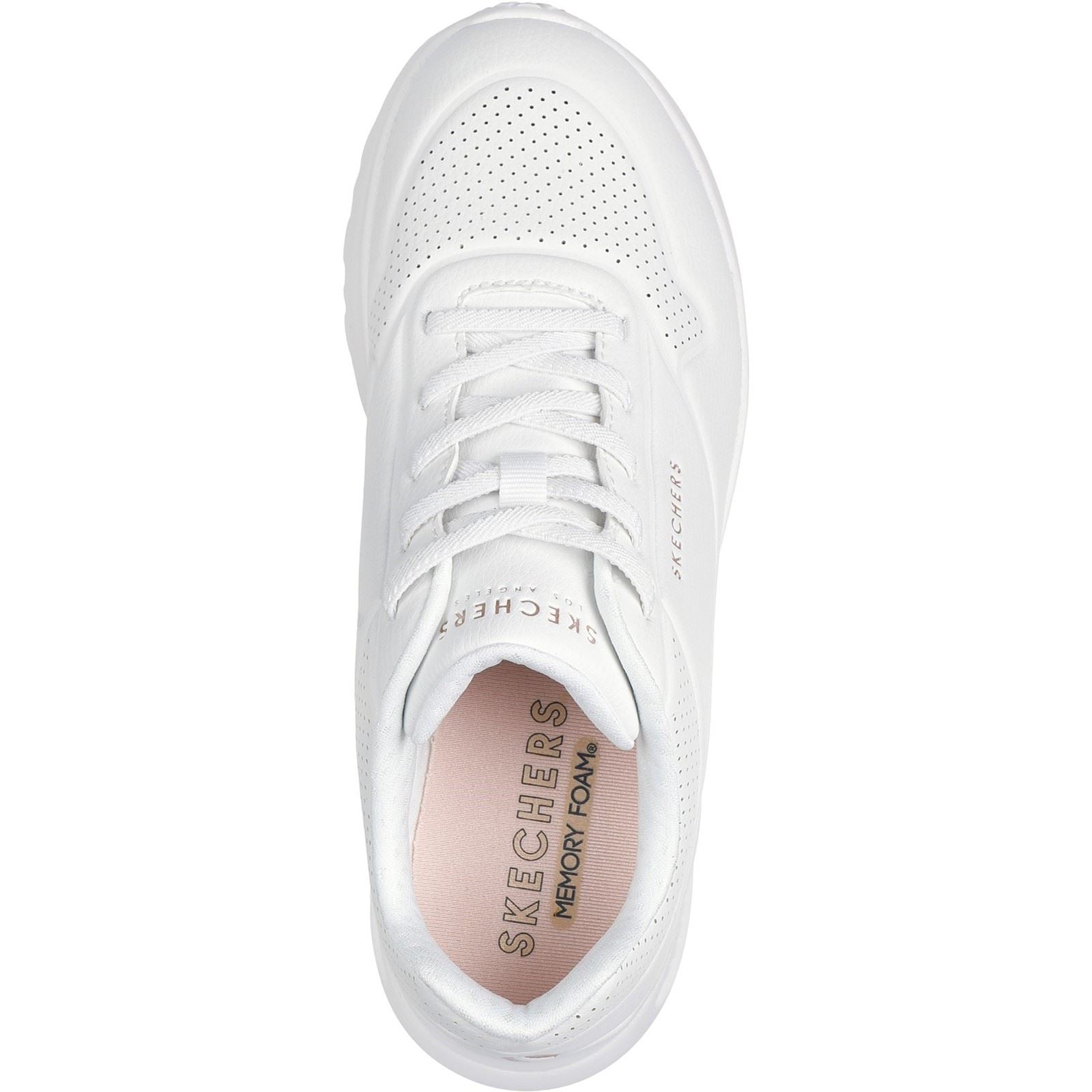 Skechers Uno Lite Lite Work Synthetik Damen Sneaker In Weiß