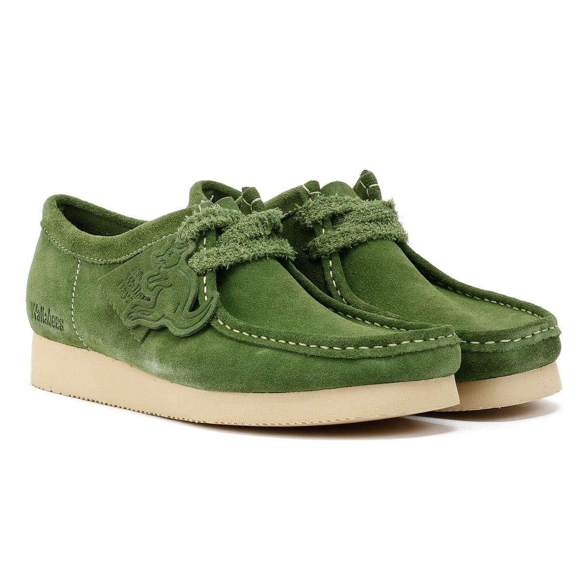 Clarks Originals Wallabee Day Herren Wildleder Schnürschuhe In Grün