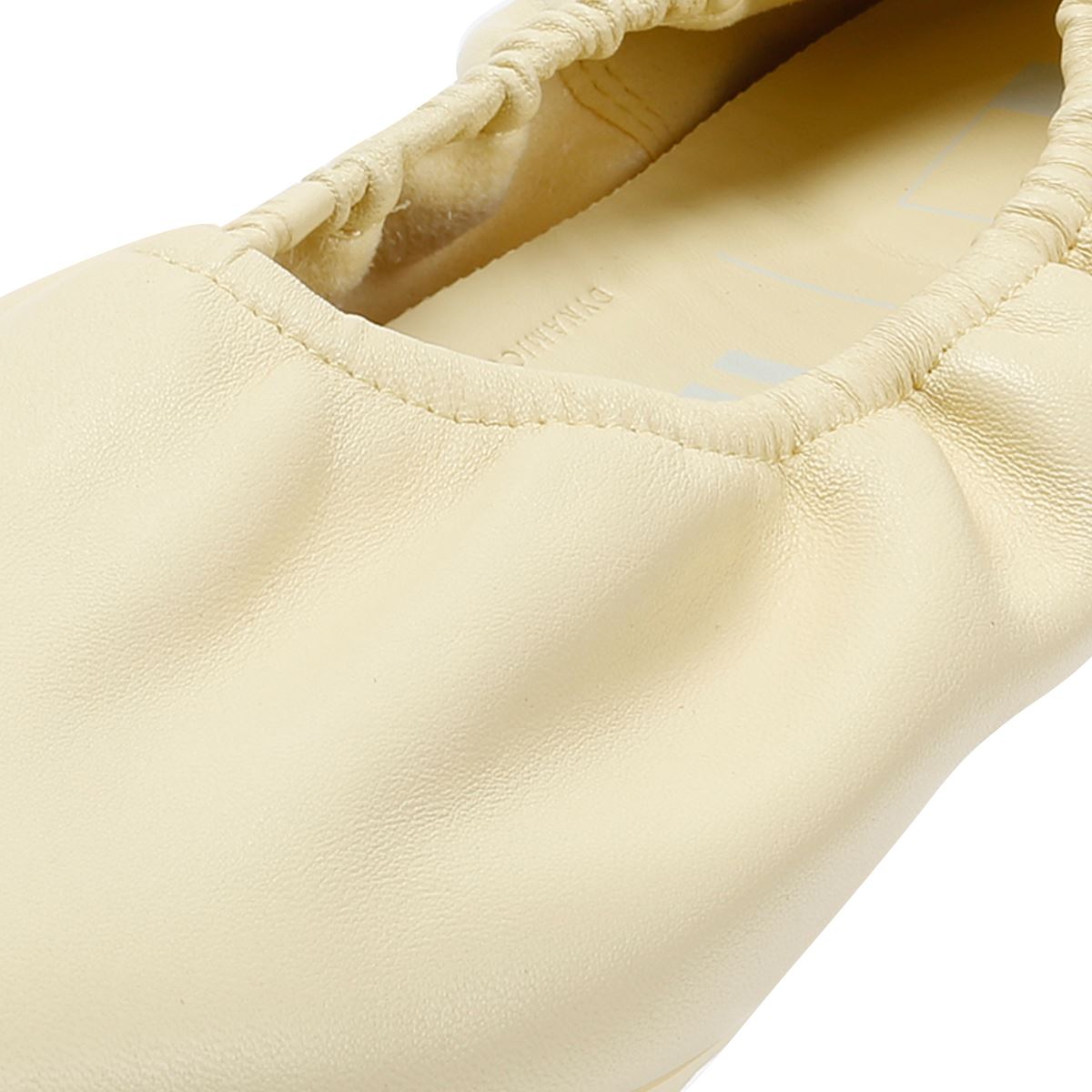 FitFlop X Pantone Delicato Ballerina Leder Damen Gelbe Schuhe