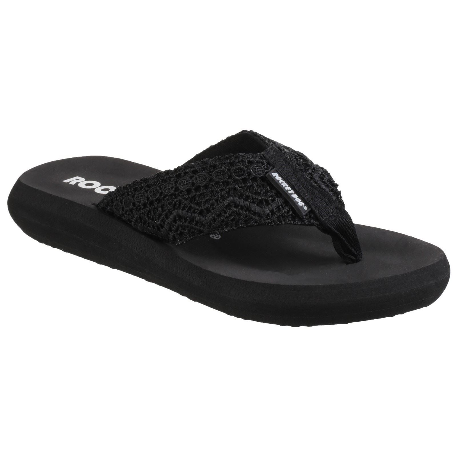 Rocket Dog Spotlight Lima Stoff Damenschwarz Sandalen