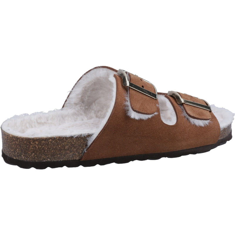 Hush Puppies Jessie Leder Damen Hausschuhe In Tan