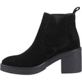 Hush Puppies Felicia Damen Chelsea Stiefeletten mit hohem Absatz in Schwarz aus Wildleder