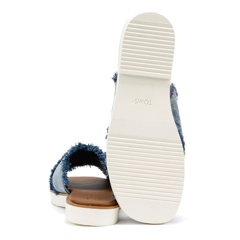 TOMS Mae Crossover Damen Sandalen In Blau Aus Denim