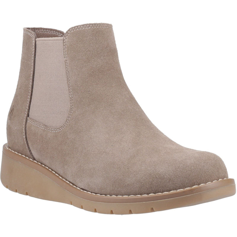 Hush Puppies Leonie Damen Wildleder Stiefeletten in Taupe Flach