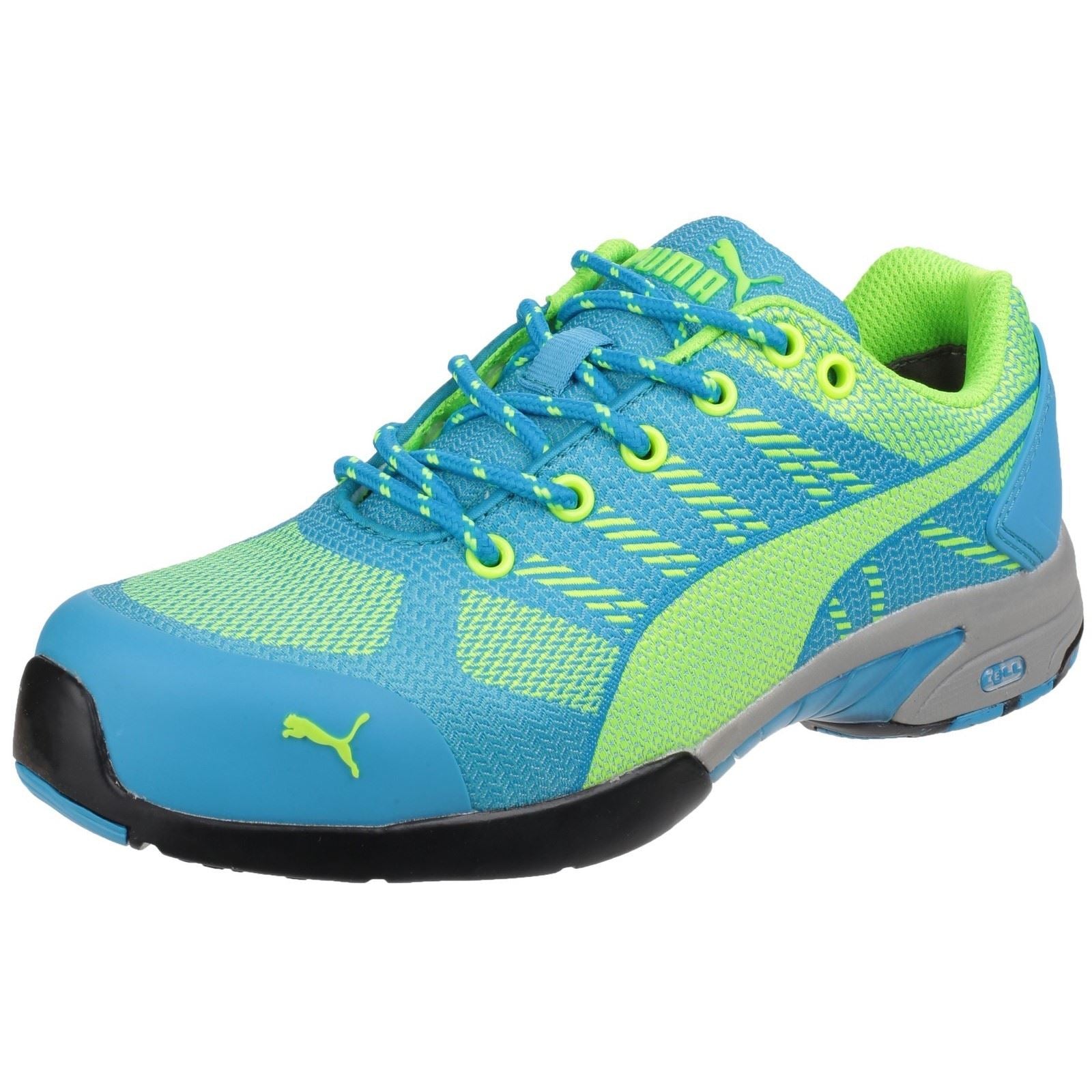 Puma Safety Celerity Knit Textile Damen Blaue Sicherheits-Sneaker