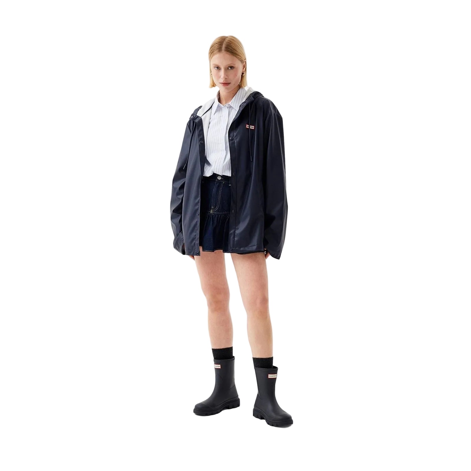 Hunter Izzy Hooded Unisex Erwachsene Blaue Jacke
