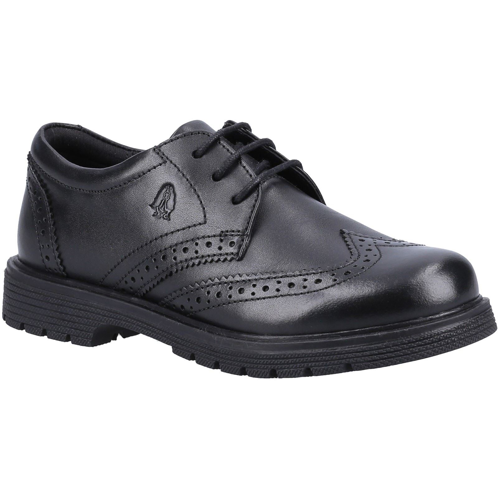 Hush Puppies SALLY SENIOR Mädchen Brogues Aus Schwarzem Leder