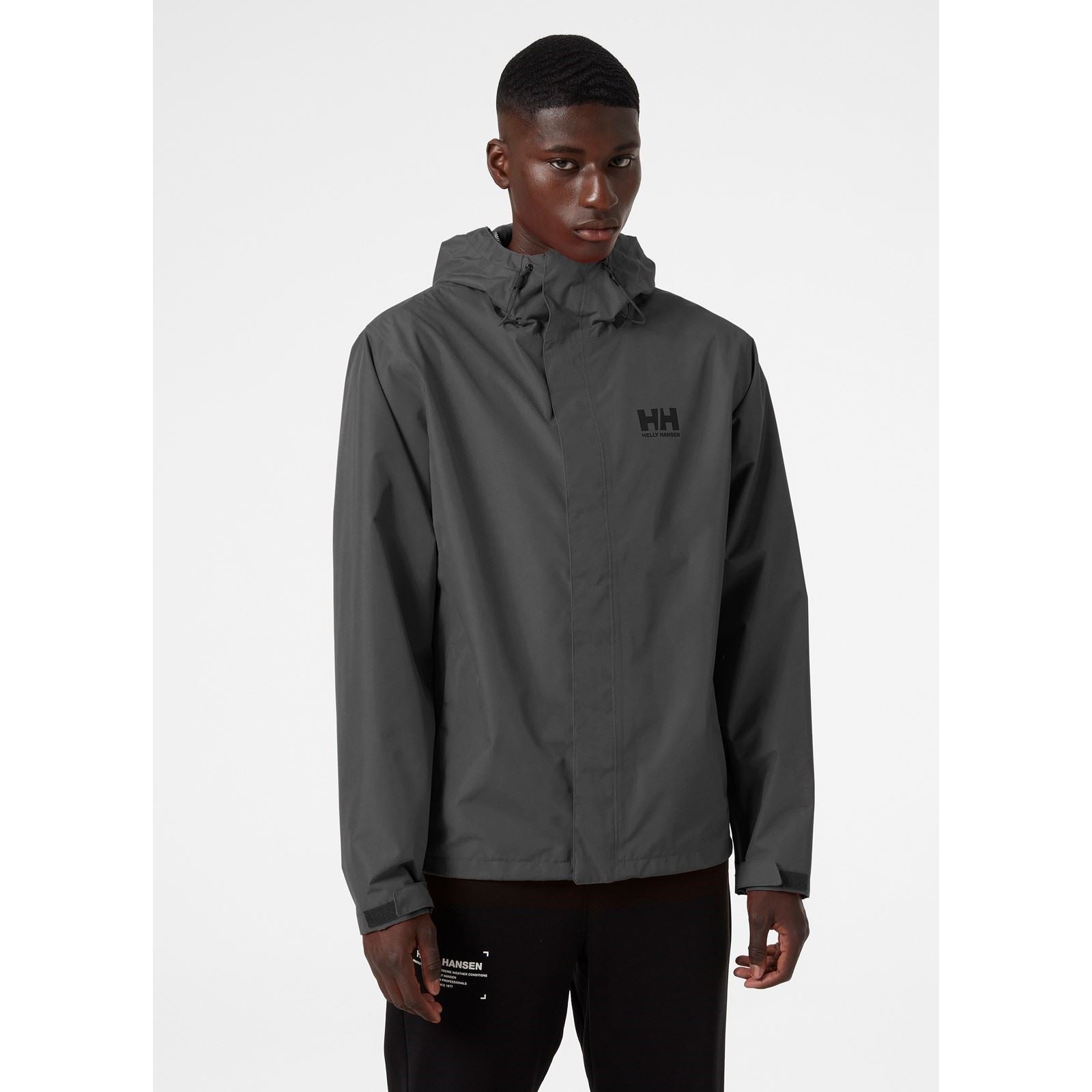 Helly Hansen Sport Seven J Herren Graue Regenjacke