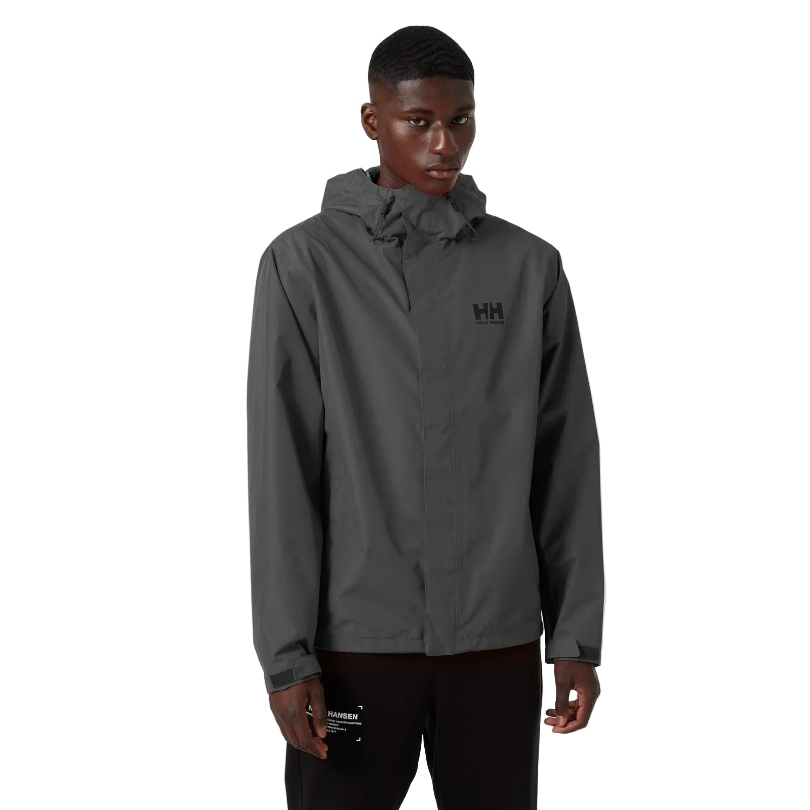 Helly Hansen Sport Seven J Herren Graue Regenjacke