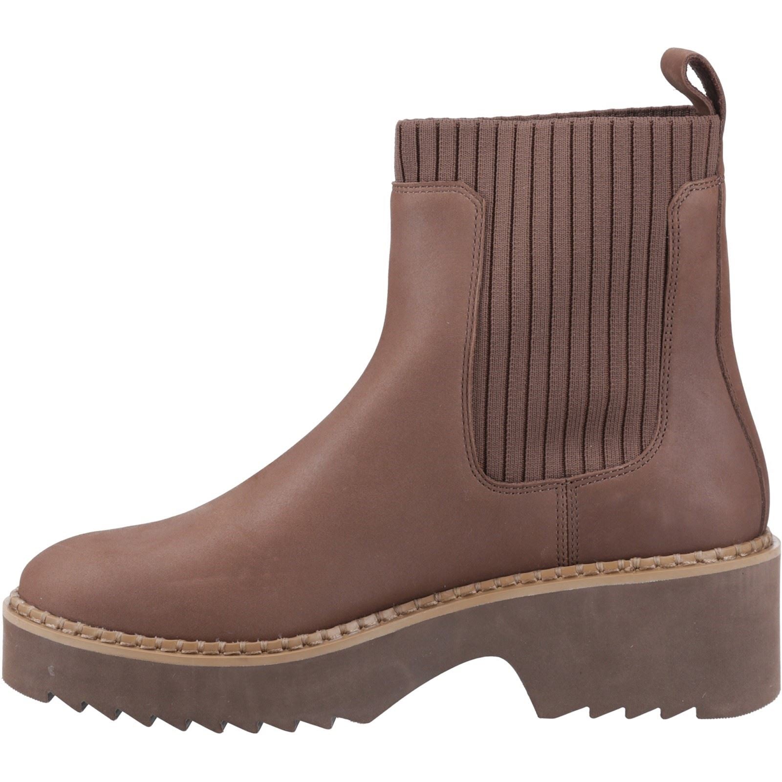 TOMS Millie Leder Damen Eichenbraune Absatzstiefeletten