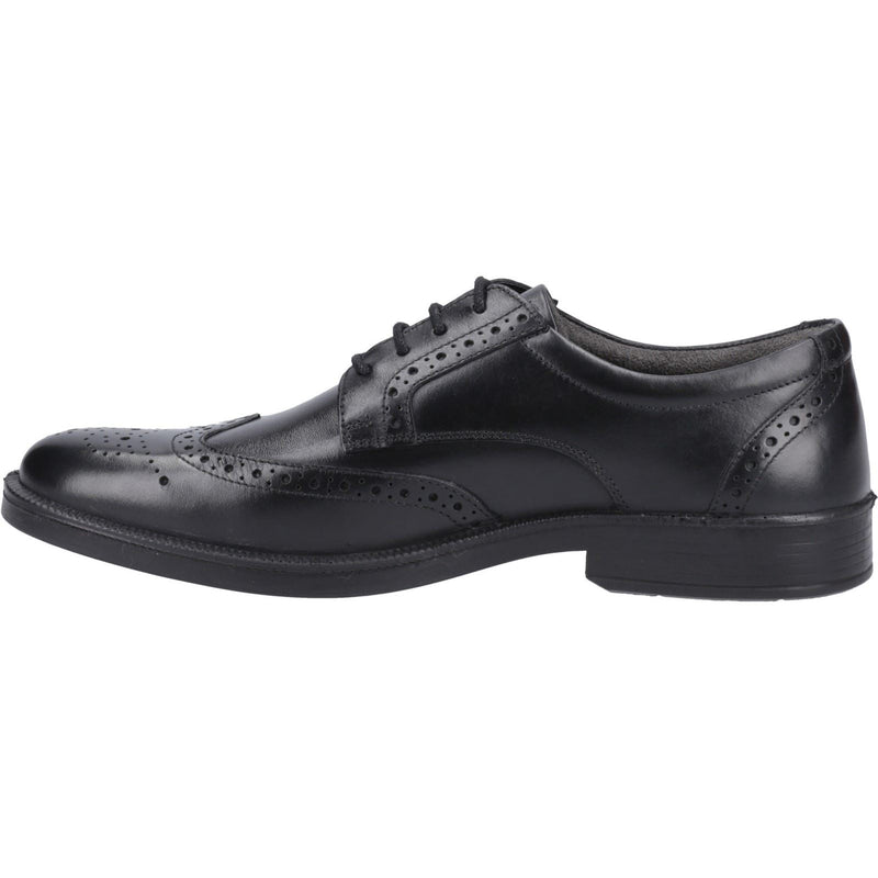 Hush Puppies Nolan Leder Herren-Schwarz Brogues-Schuhe