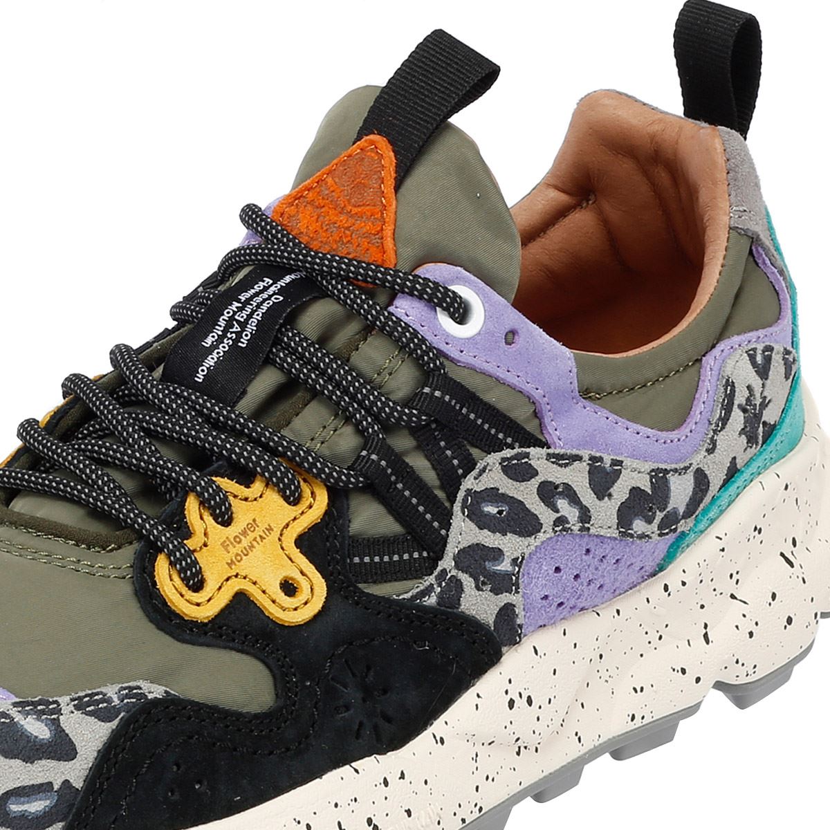 Flower Mountain Yamano 3 Wildleder Military/ Hellgrün/ Gelb Sneakers