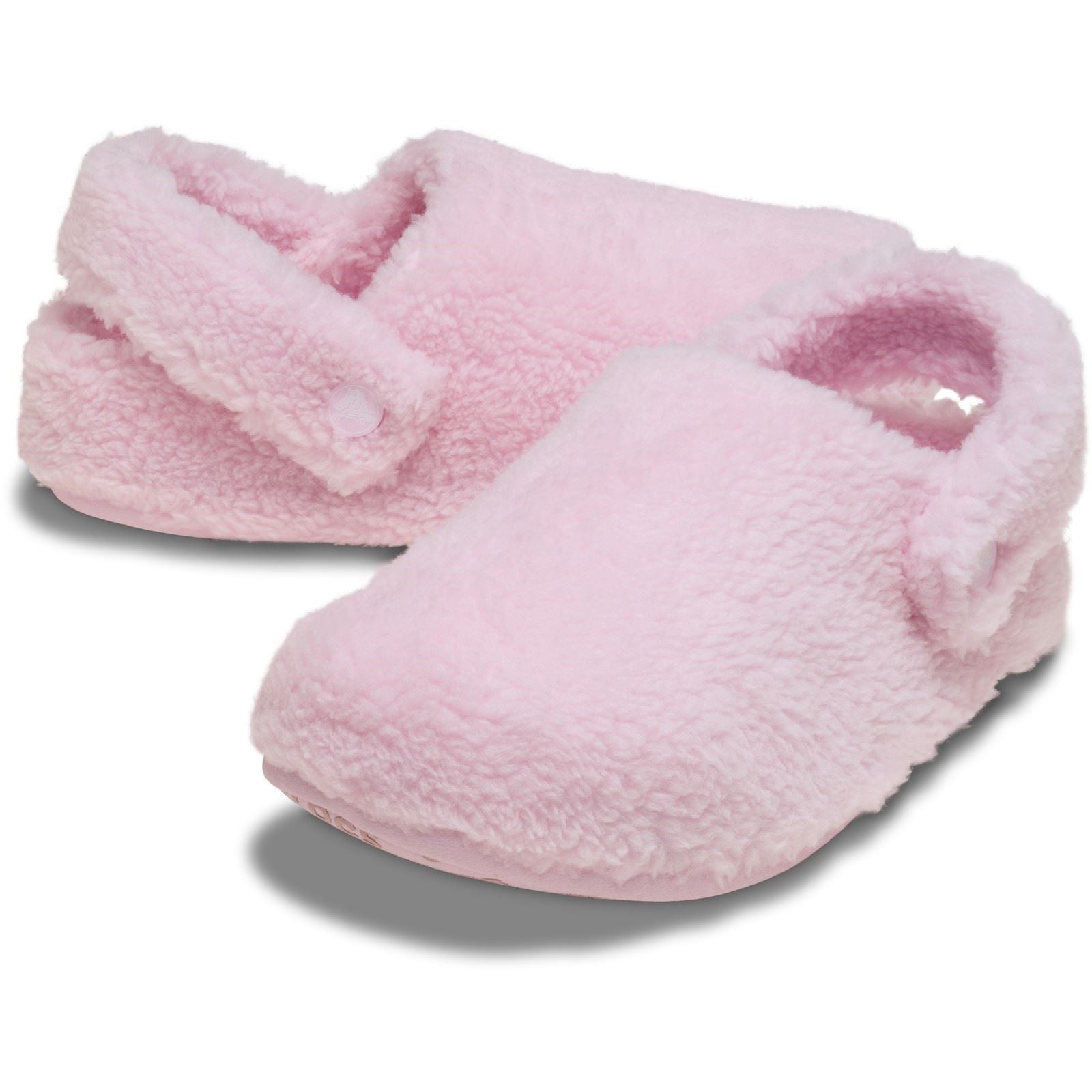Crocs Classic Cozzzy Polyester Damen Pink Milch Hausschuhe