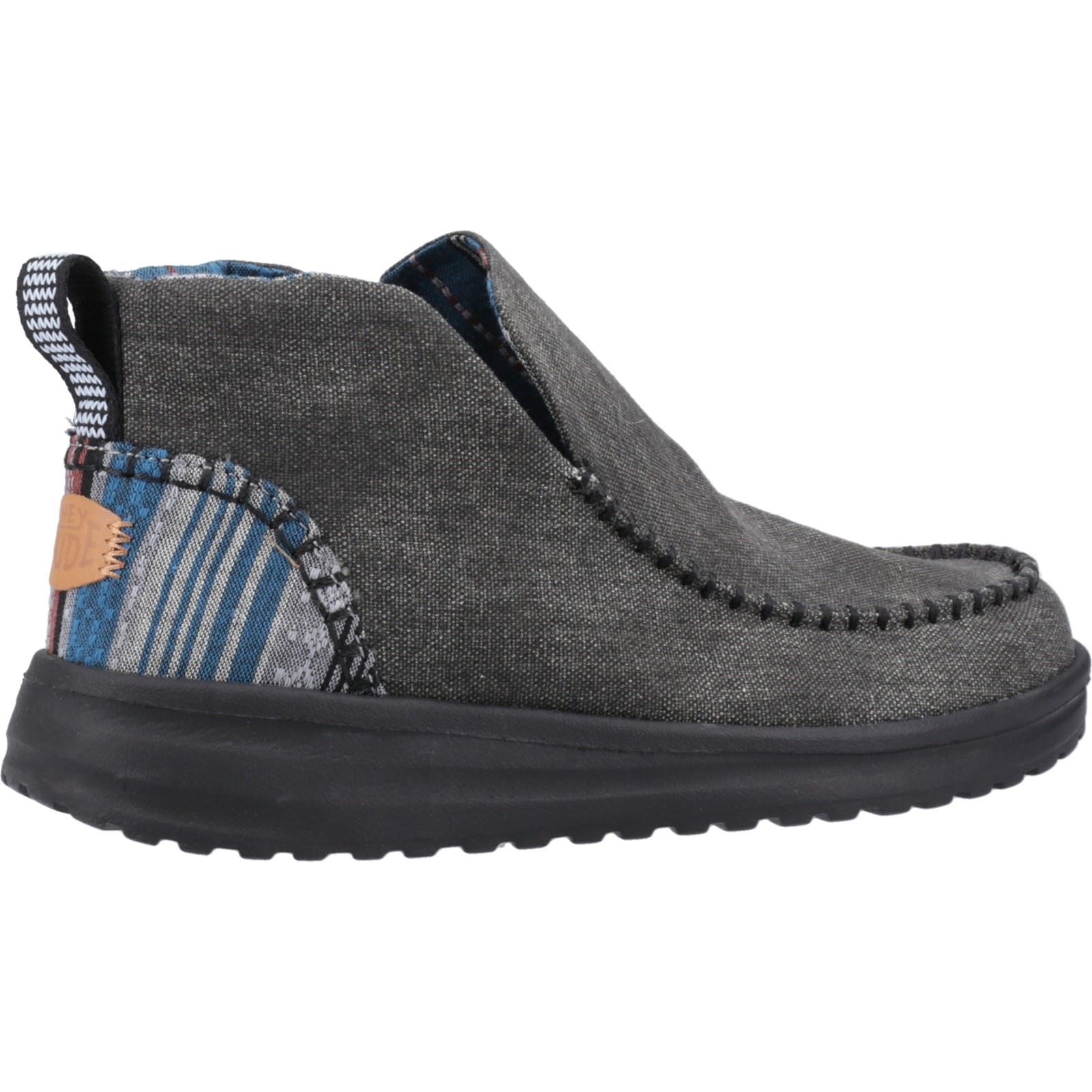 HEYDUDE Denny Baumwoll Damen Schwarze Stiefel