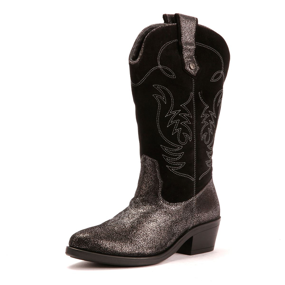 Osprey London The Louisiana Leder Damen Schwarze Stiefel
