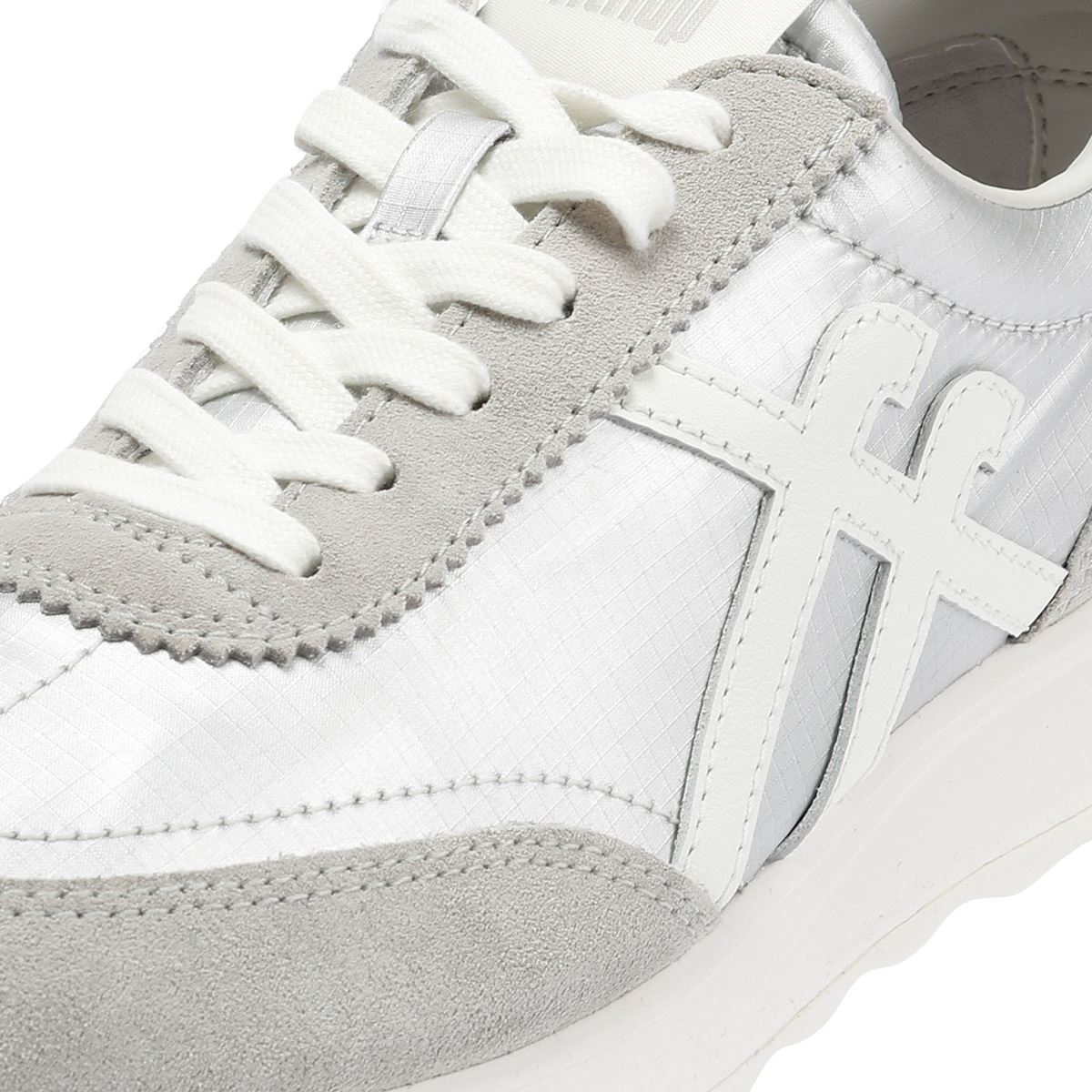 FitFlop Retro-Q FF Nylon Damen Silber Sneakers