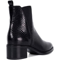 Dune Pouring Leder Damen Schwarze Stiefel