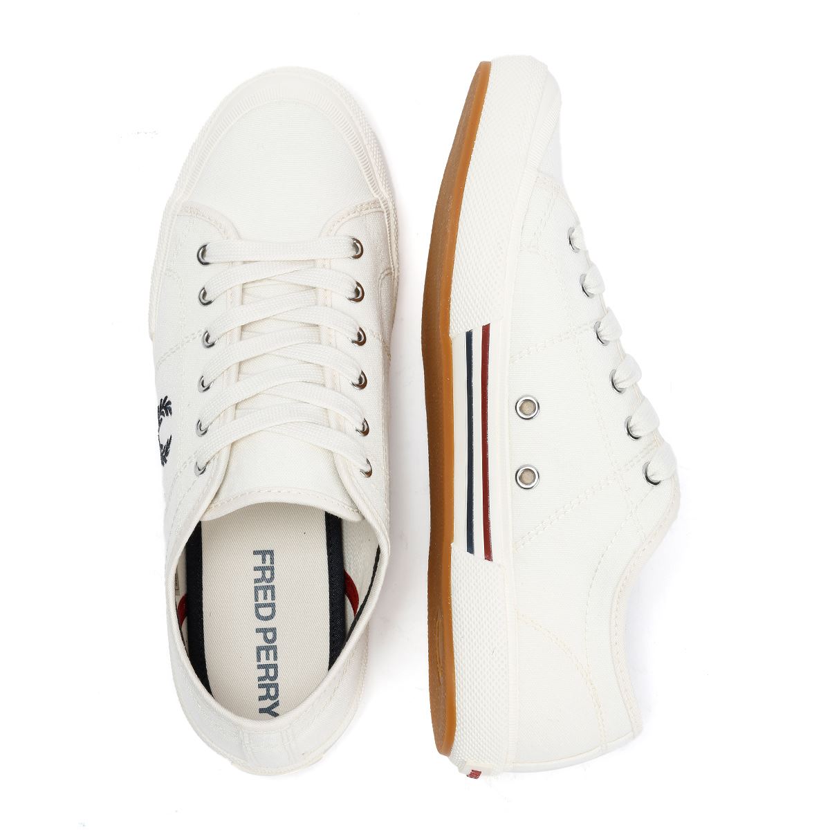 Fred Perry B708 Vintage Tennis Leinen Herren Weiße Sneakers