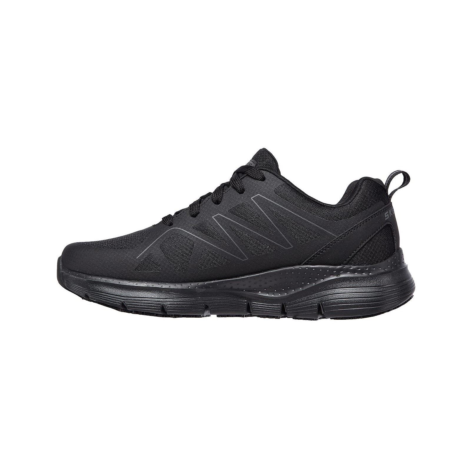 Skechers Workwear Arch Fit SR Axtell Polyester Herren Schwarze Sicherheitssneaker