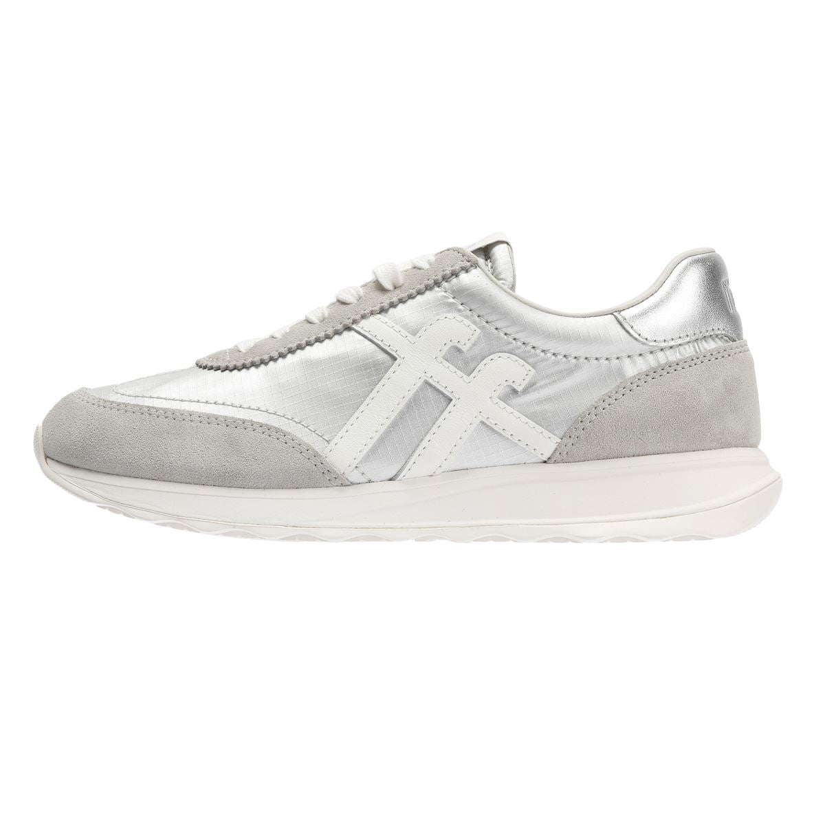 FitFlop Retro-Q FF Nylon Damen Silber Sneakers