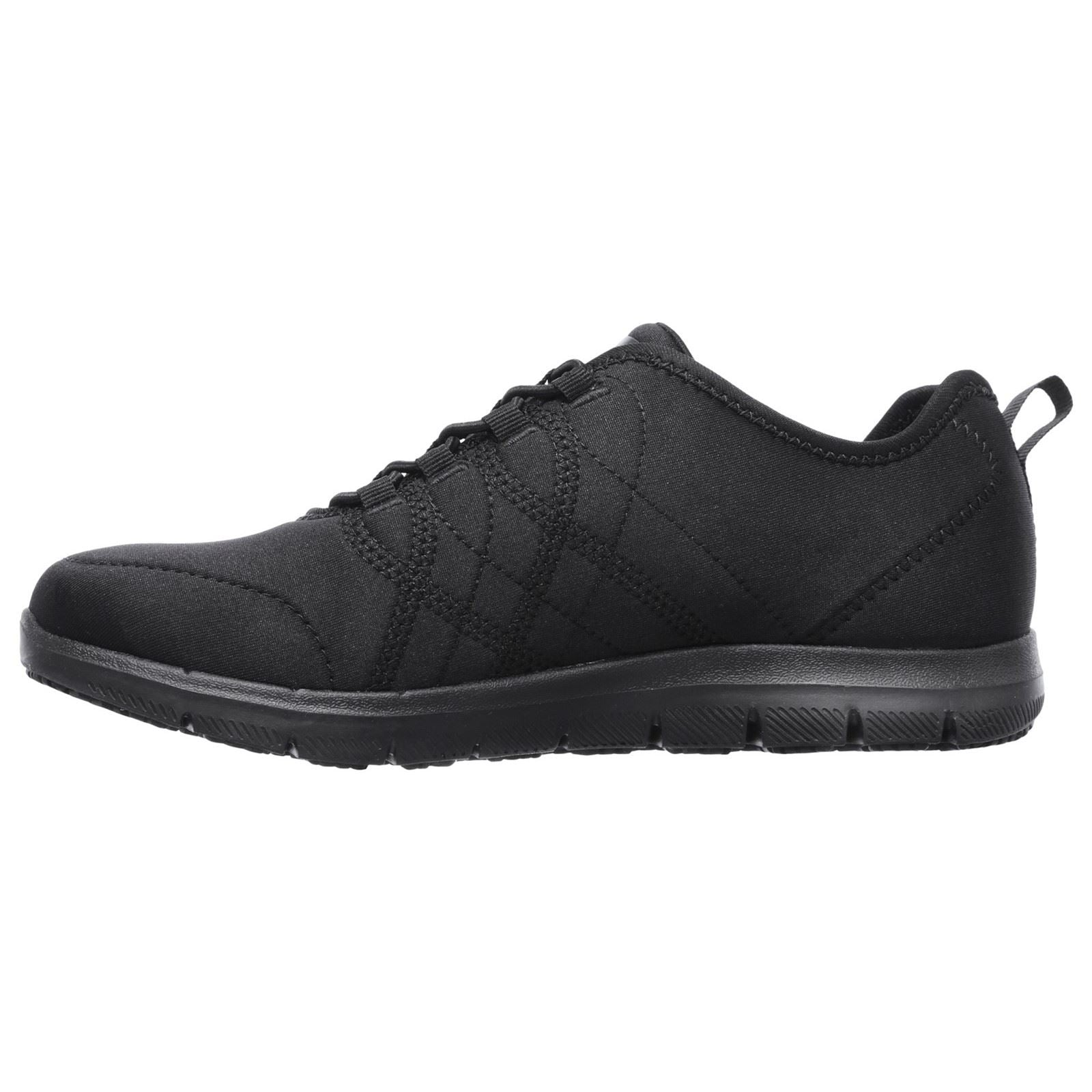 Skechers Workwear Ghenter Srelt Polyester Damen Schwarze Sicherheits-Sneaker