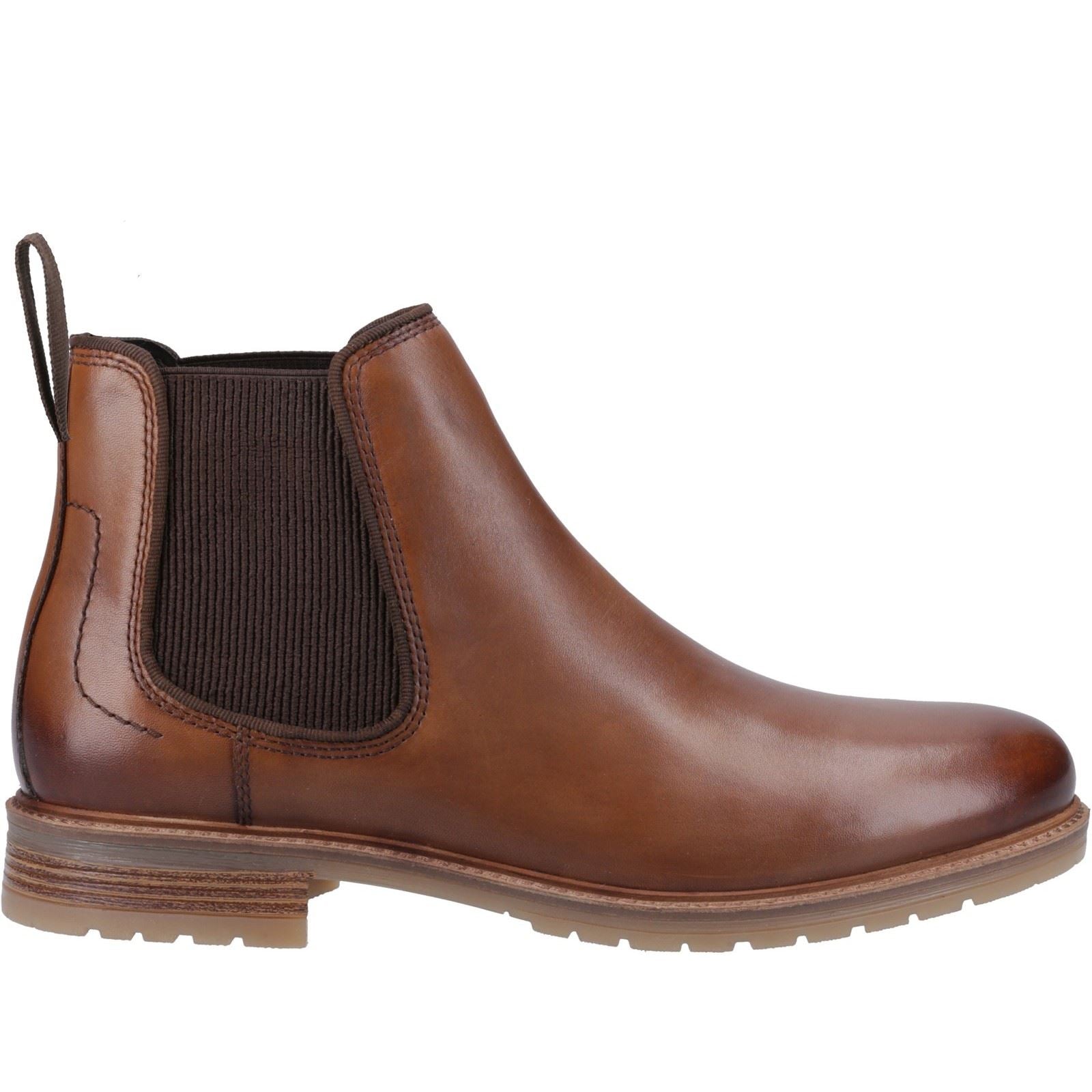 Hush Puppies Russell Leder Herren Tan Stiefel