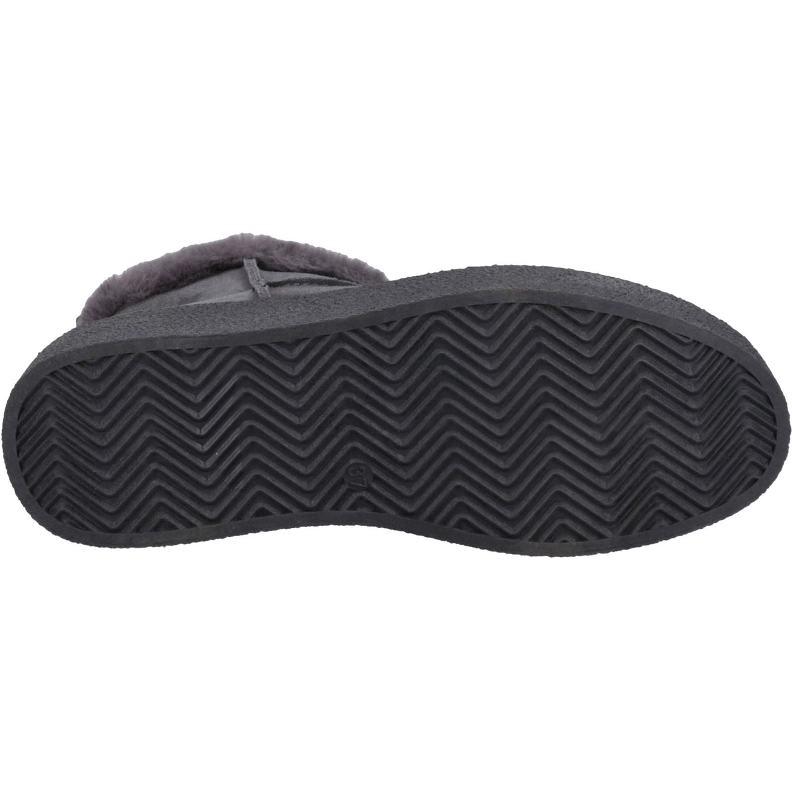 Hush Puppies Becca Damen Wildleder Winter Stiefeletten in Kohlefarben