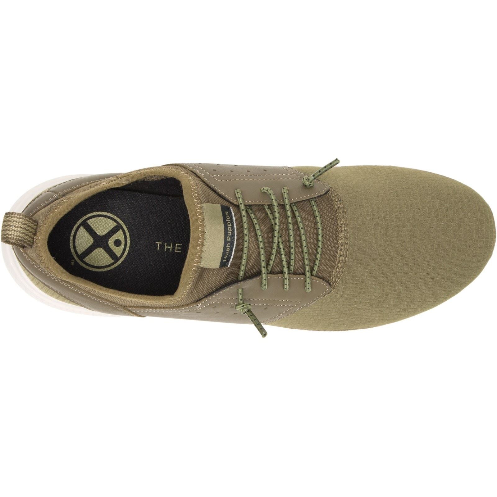 Hush Puppies Elevate Leder Herren Olivgrüne Sneakers