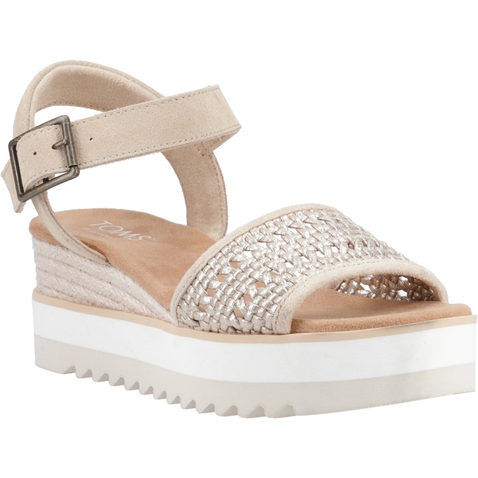 TOMS Diana Damen Sandalen Aus Champagnerleder