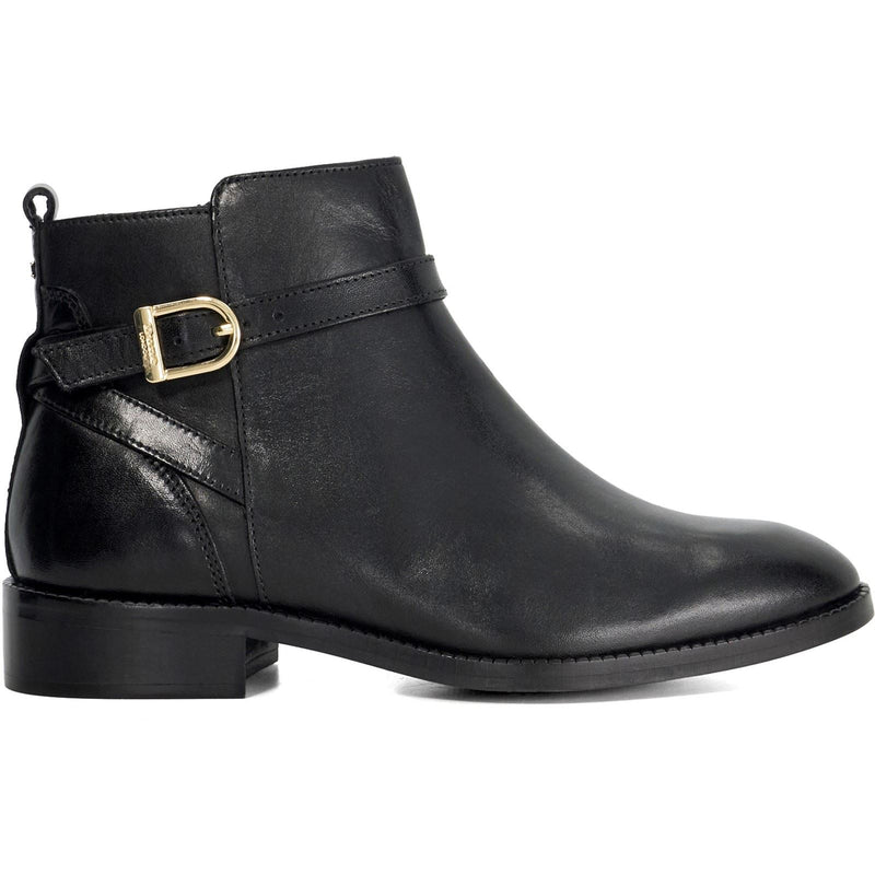 Dune Pemma Leder Damen Schwarze Stiefel