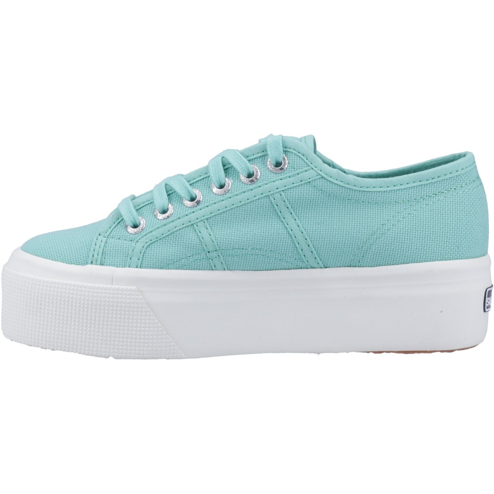 Superga 2790 Linea Up And Down 100% Baumwolle Damen Grüne Wasserschuhe