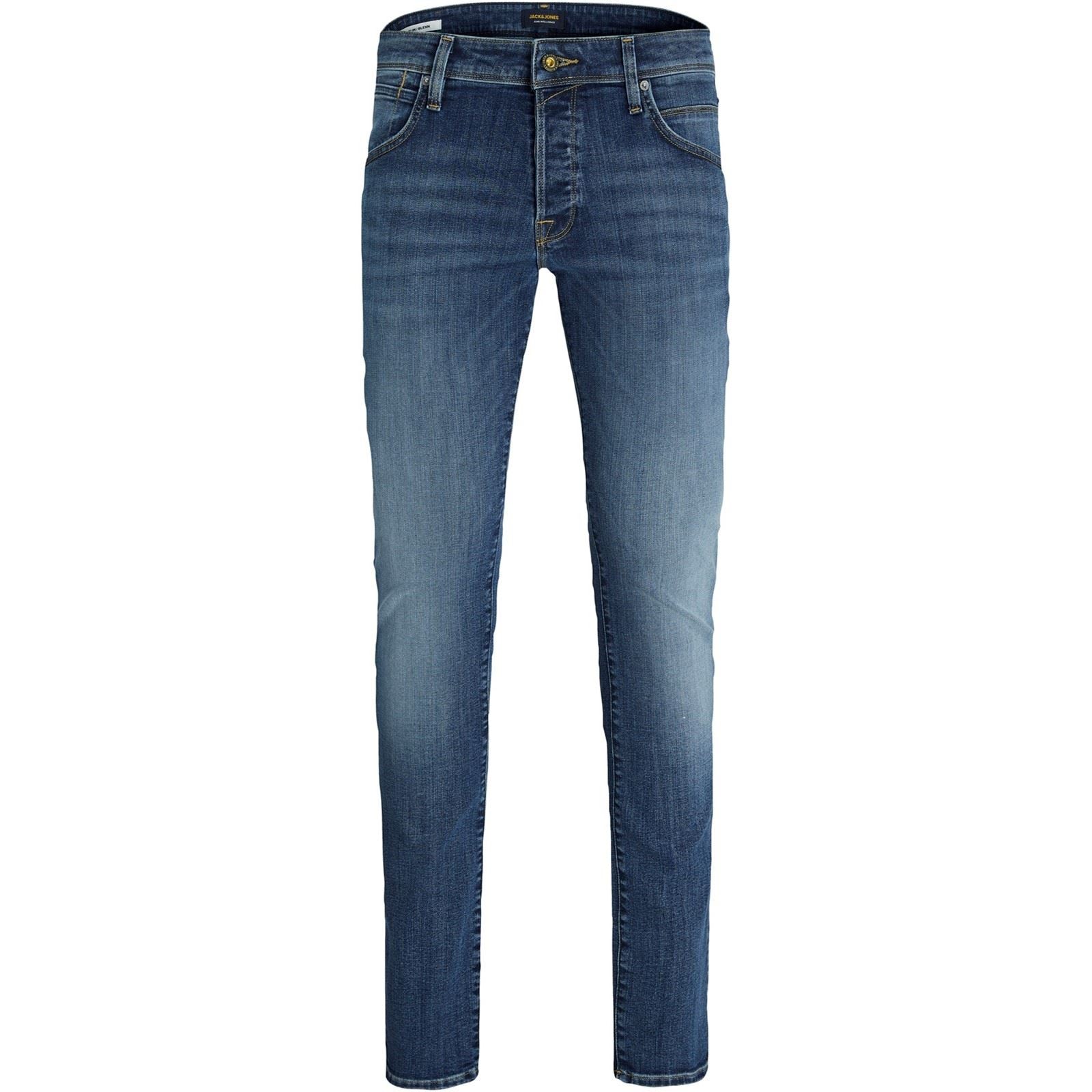 Jack & Jones Glenn Fox Baumwoll Herren Blaue Slim Jeans