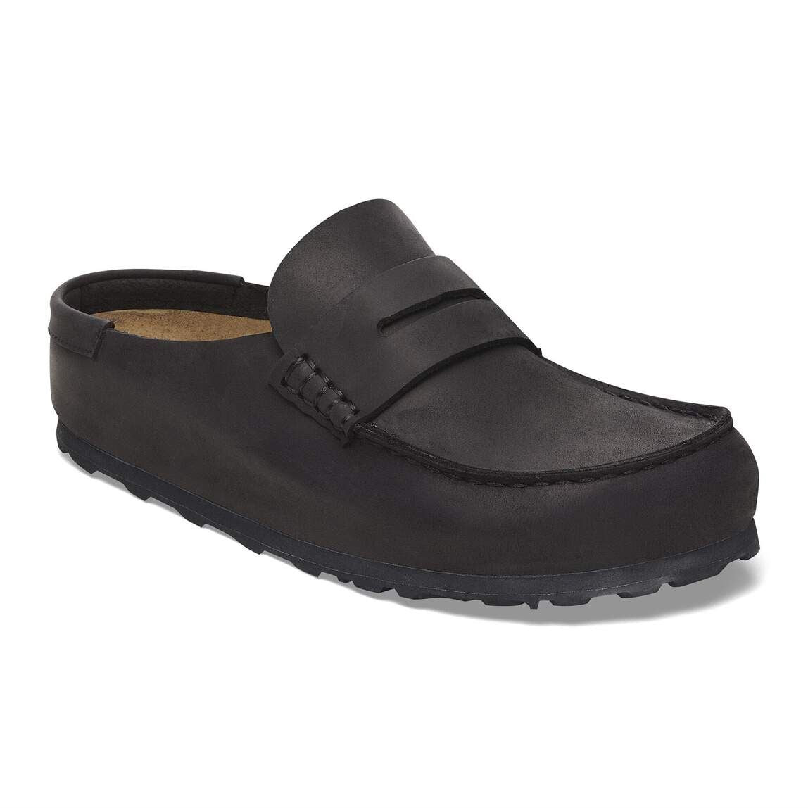 Birkenstock Naples Leder Schwarze Clogs