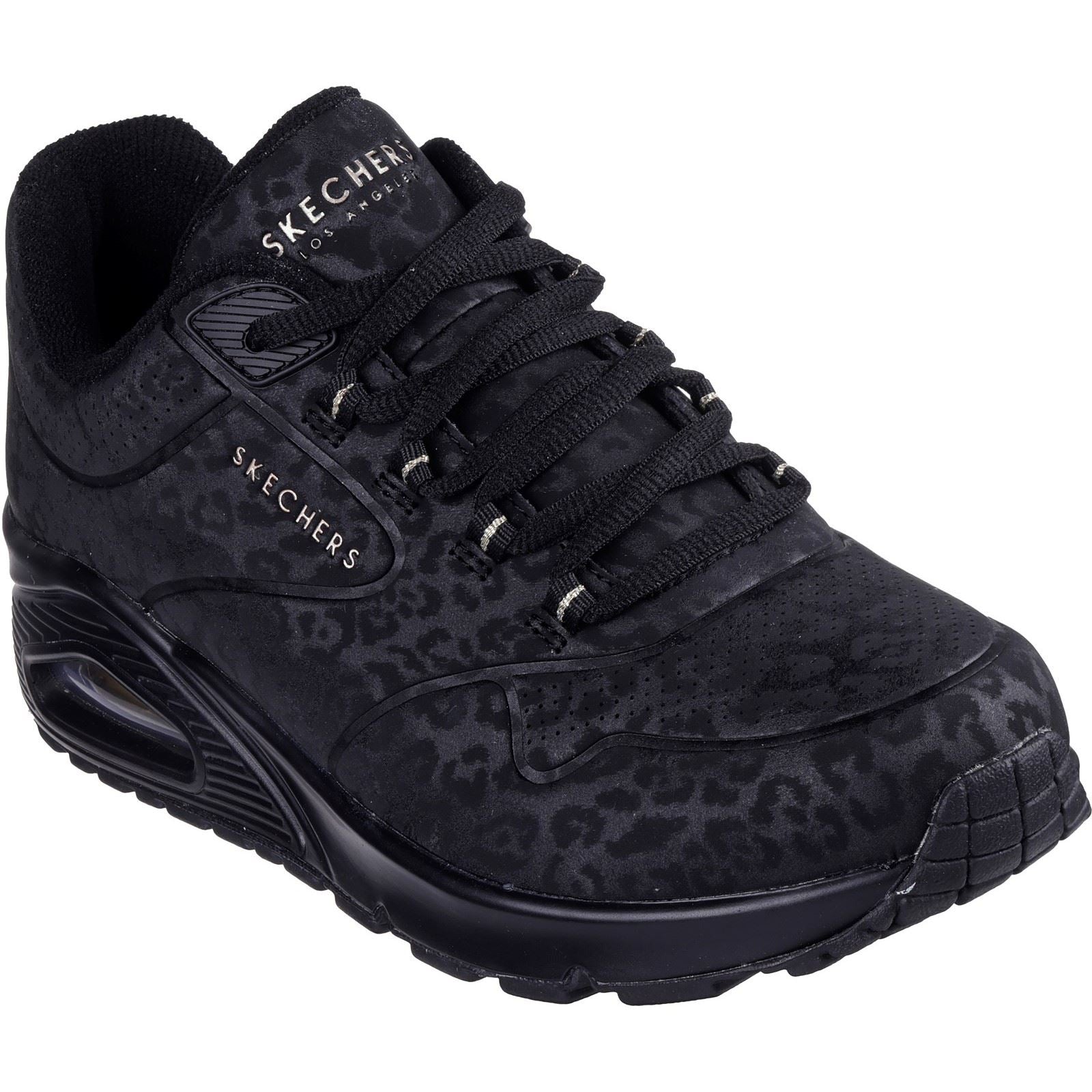 Skechers Uno Kat-Neato Synthetische Damen-Sneaker In Schwarz.
