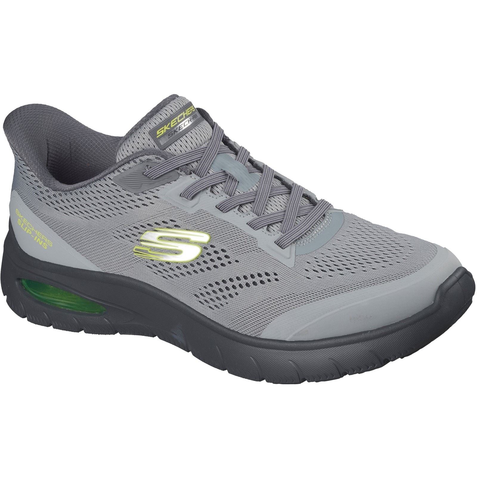 Skechers Skech-Air Summits Textile Herren Sneakers In Anthrazit/Limette