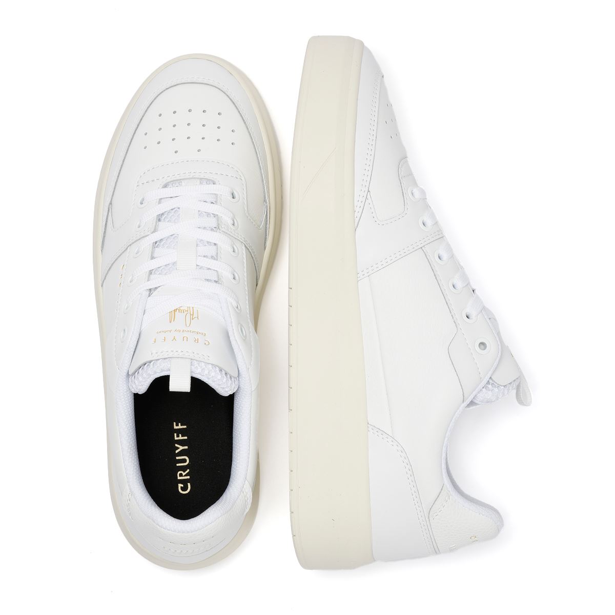 Cruyff Endorsed Pro Herren Weiße Sneaker