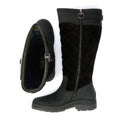 Barbour Oak Tall Damenstiefel Aus Schwarzem Wildleder