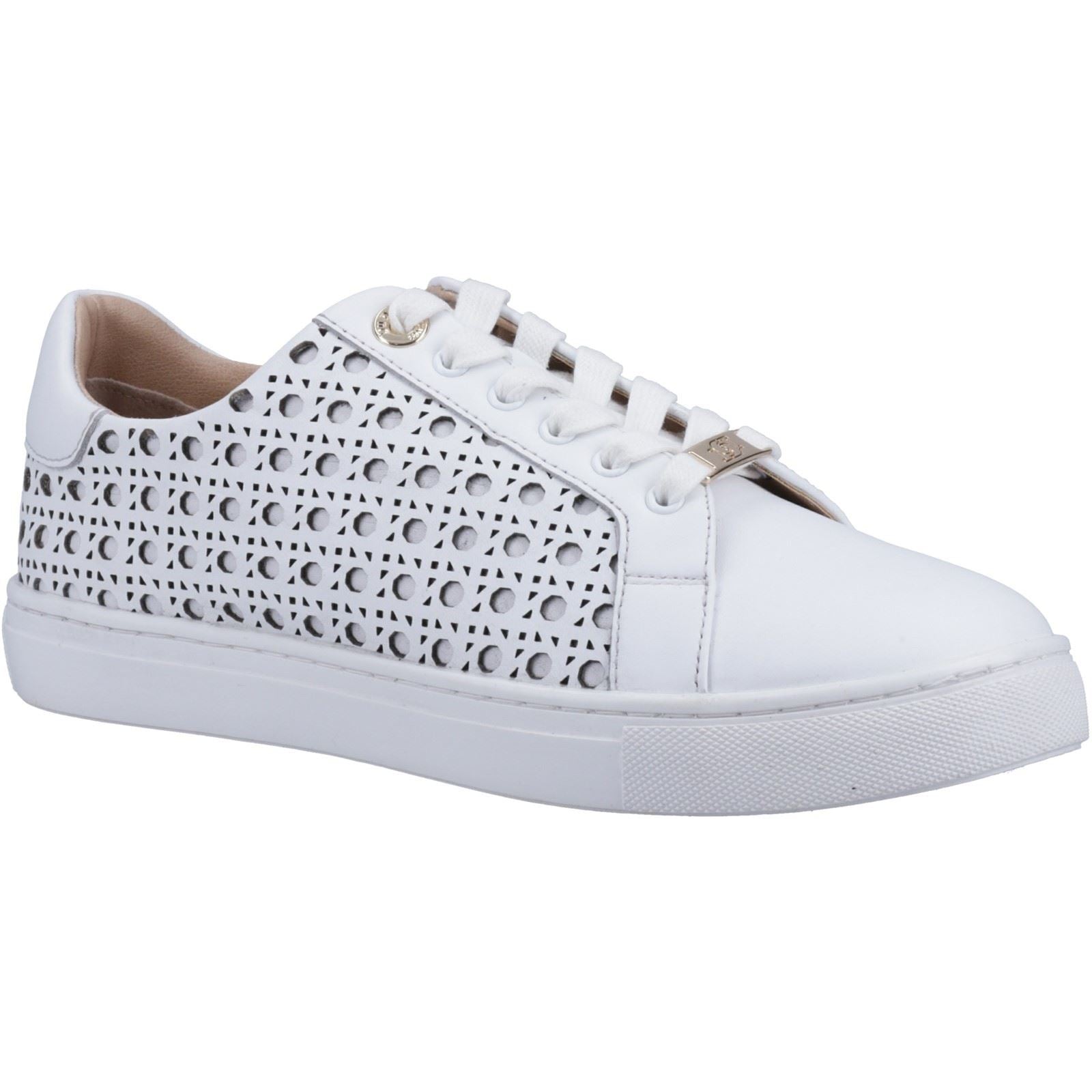 Dune Ease Leder Damen Weiße Turnschuhe