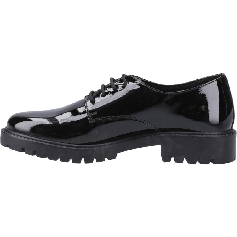 Hush Puppies Aubrey Mädchenschwarze Derby Schuhe Aus Leder