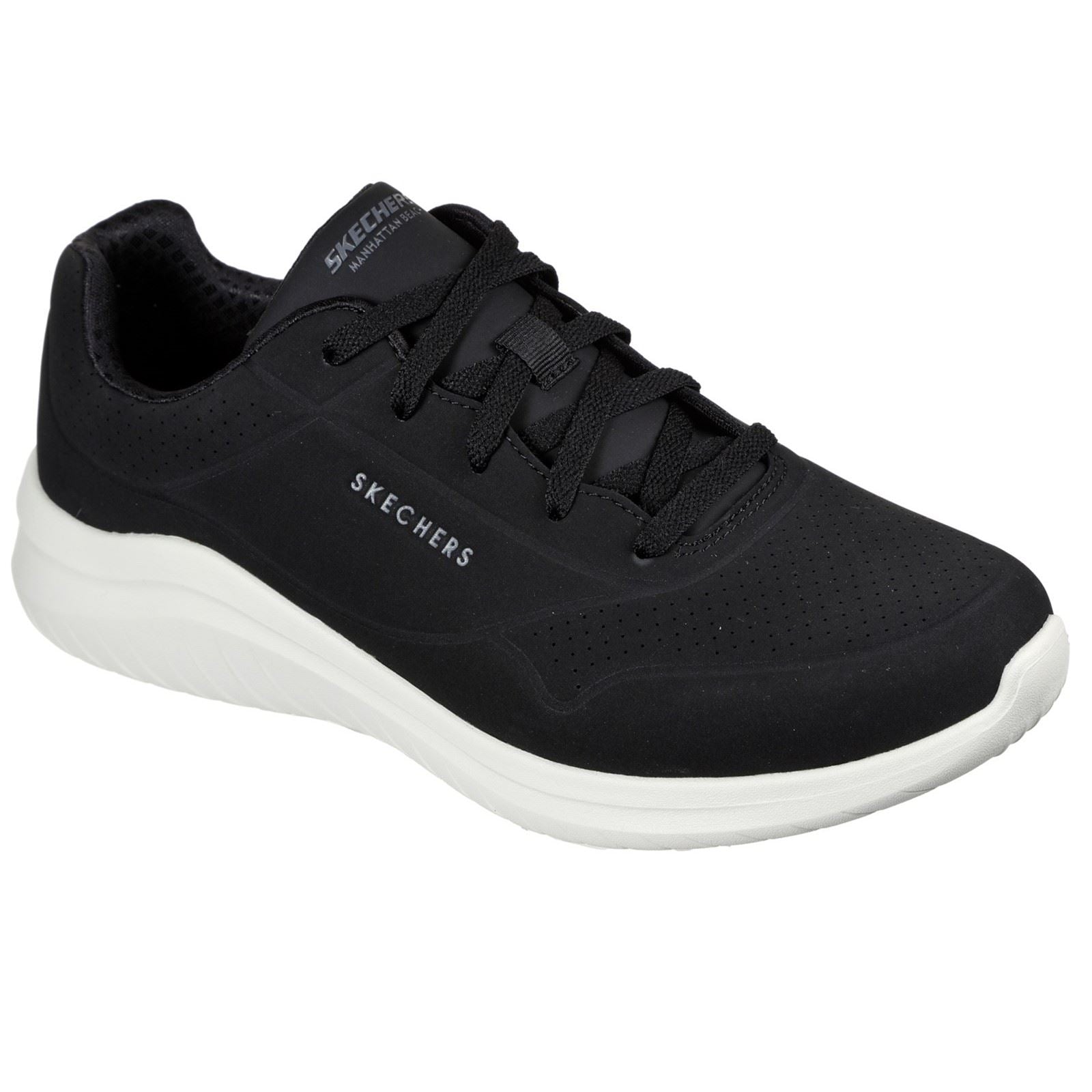 Skechers Ultra Flex 2.0 Vicinity Synthetische Herrenschwarz/Weiße Sneakers