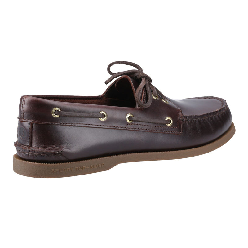 Sperry Authentic 2 Eye Leder Herren Bootsschuhe In Amarettotönung