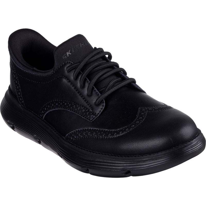 Skechers Garza Sully Schwarze Farbe Herren Schnürschuhe Aus Leder