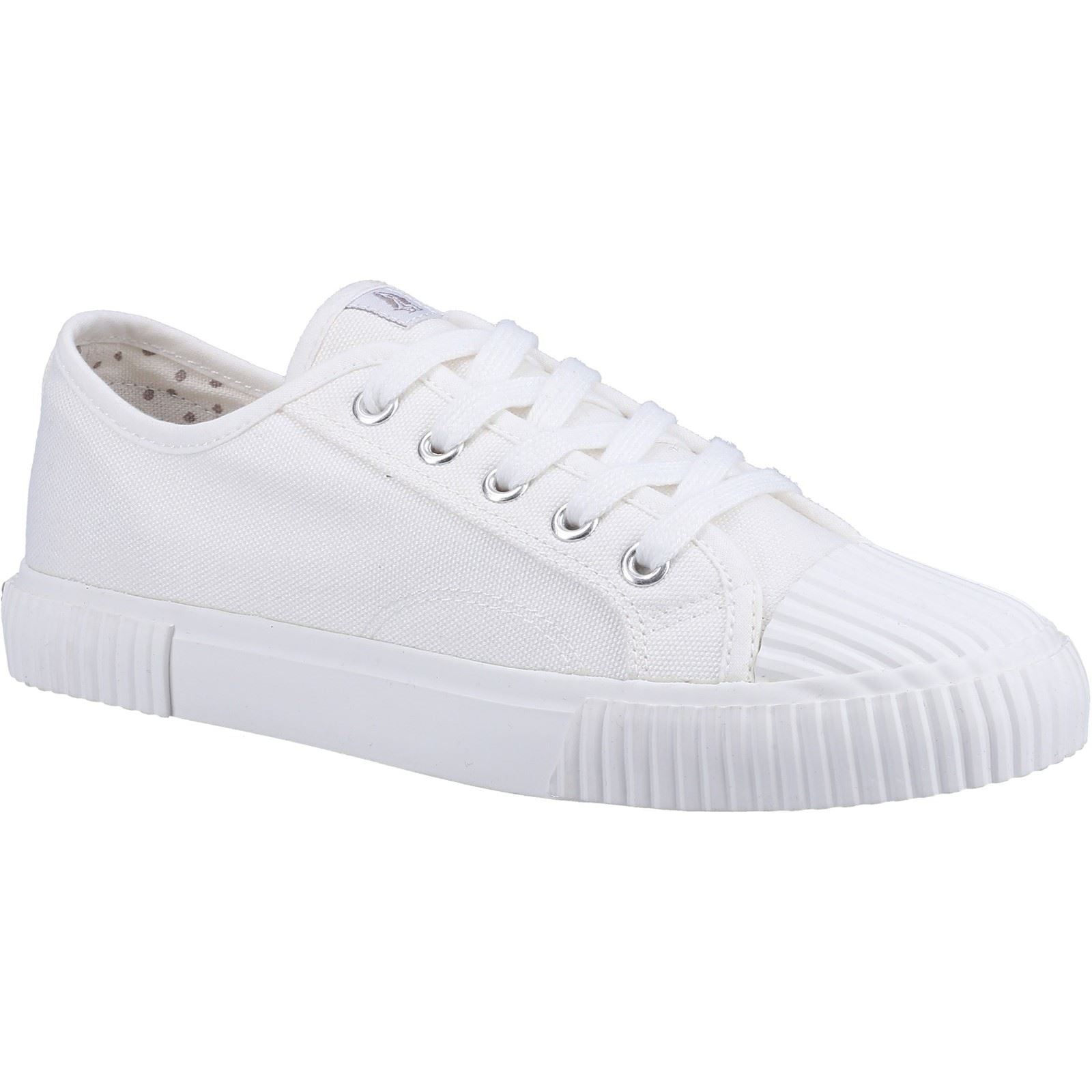 Hush Puppies Brooke Stoff Damen Weiße Turnschuhe
