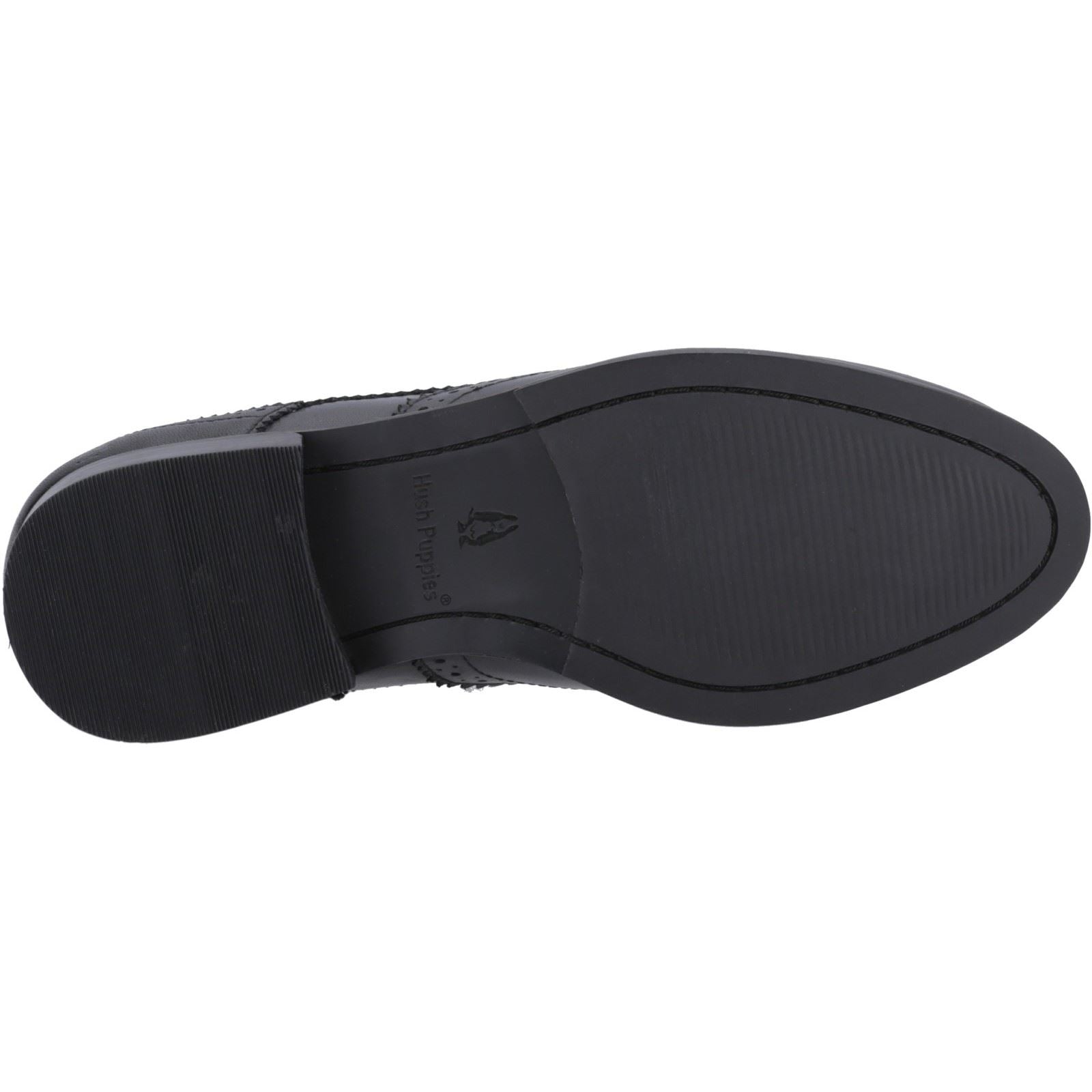 Hush Puppies Natalia Damen Brogues Schuhe aus Schwarzem Leder/Schwarz