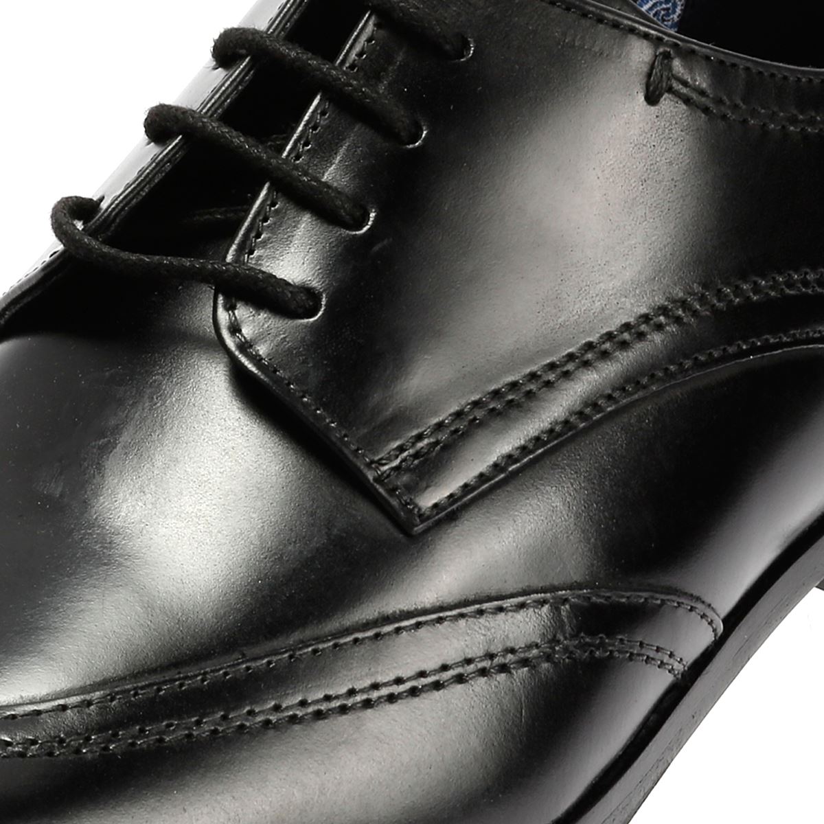 Ben Sherman Kingston Derby Leder Herren Schwarz Schnürschuhe